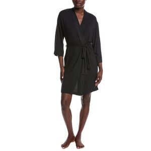 Natori Edit Womens  Skye Rib Ease Wrap, Black